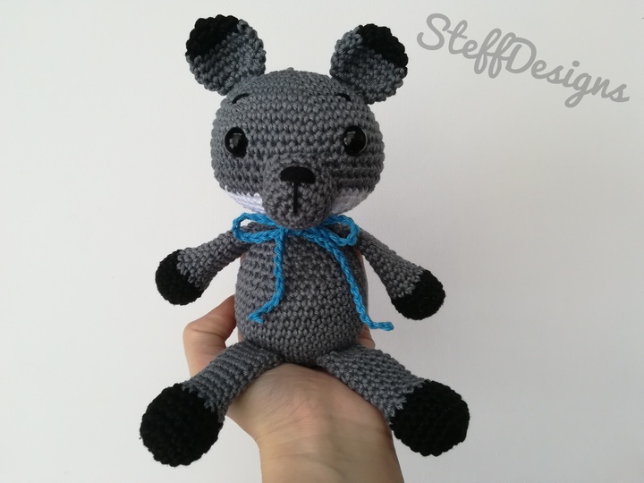 Häkelanleitung Wolf, Amigurumi Wolf häkeln, Wolf häkeln, Kuscheltier häkeln