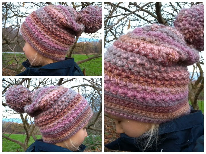 - SAMIRA - Bommelmütze und Schal im Set, unisex für jede und jedes Garn anzupassen, Knopfschal, Bommelbeanie