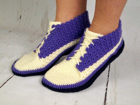 Häkelanleitung Turnschuhe, Hausschuhe (Gr. 35-42) für jede Jahreszeit!