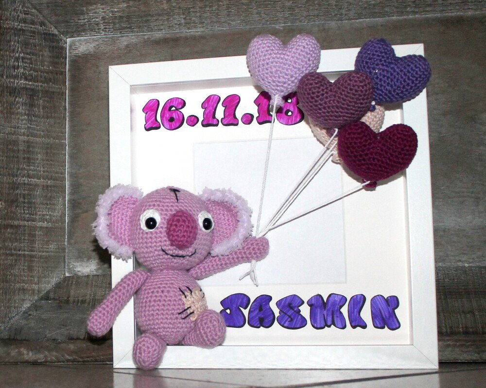 koala baby card crochet pattern english version