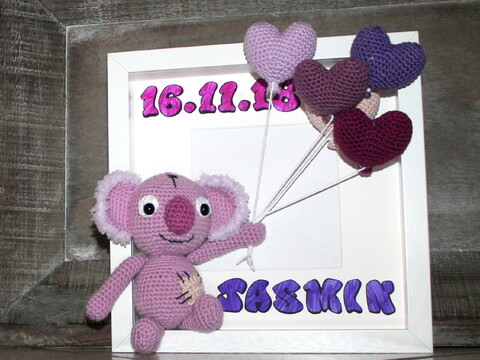 koala baby card crochet pattern english version