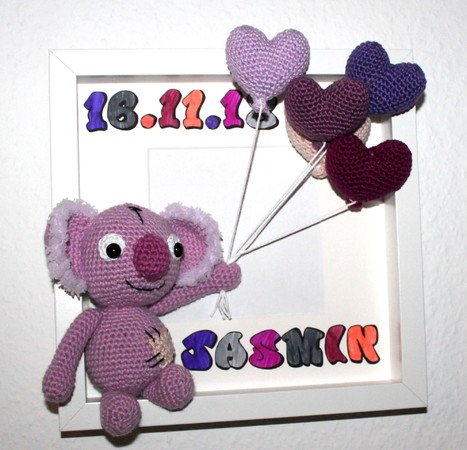 koala baby card crochet pattern english version