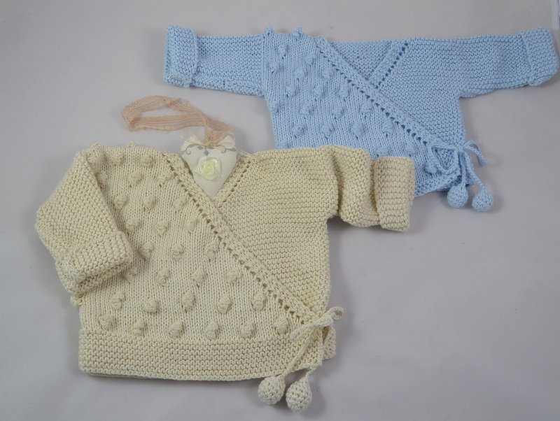 Strickanleitung * Baby Wickeljacke  II.  in 3 Größen * Gr. 50 - 86