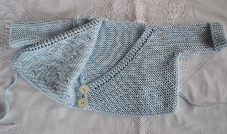 Strickanleitung * Baby Wickeljacke  II.  in 3 Größen * Gr. 50 - 86