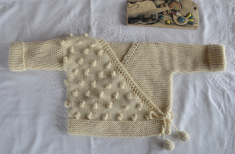 Strickanleitung * Baby Wickeljacke  II.  in 3 Größen * Gr. 50 - 86