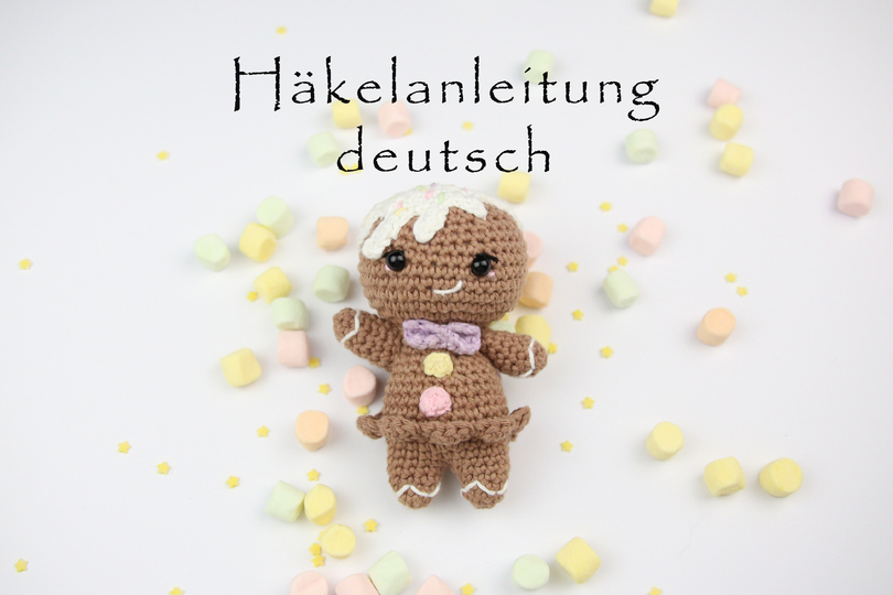 Lebkuchenfrau häkeln • PDF Häkelanleitung • Deutsch • Amigurumi