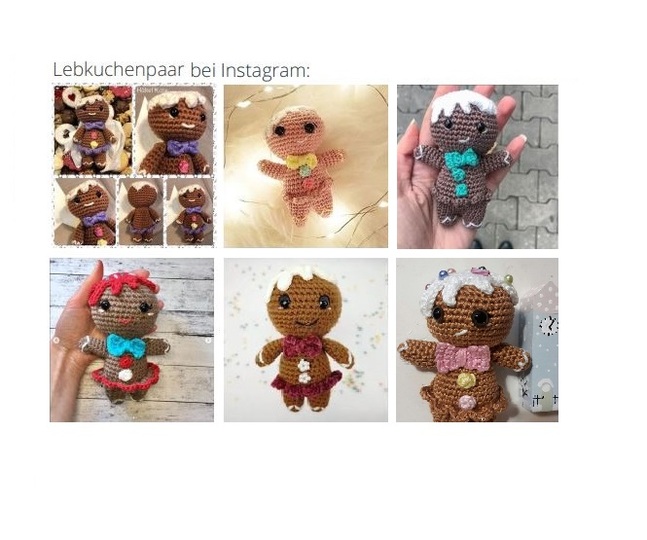 Lebkuchenfrau häkeln • PDF Häkelanleitung • Deutsch • Amigurumi