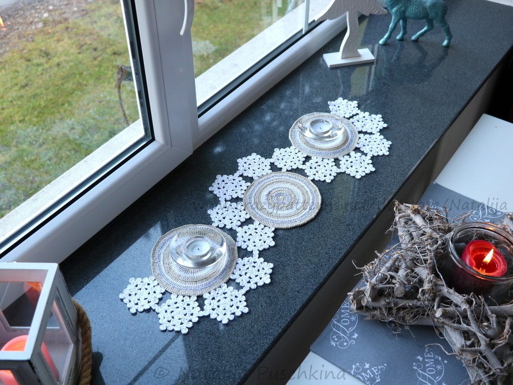 Tischläufer 'Winter ' - Häkelanleitung + Video für Anfänger - Bild 7