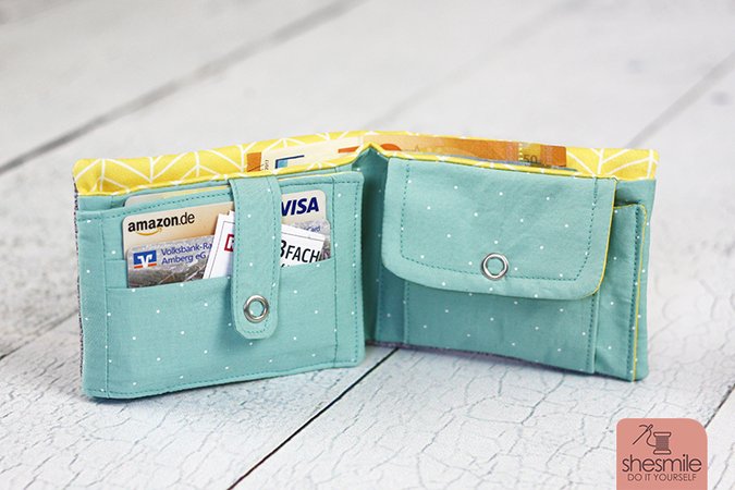 Nähen anleitung kostenlos portemonnaie selber Mini Geldbörse