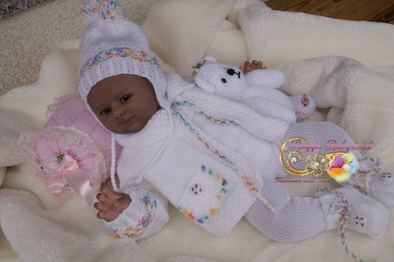 Strickanleitung für Baby's u. Reborns 3-teilig Modell Kiki Gr. 50 - 56