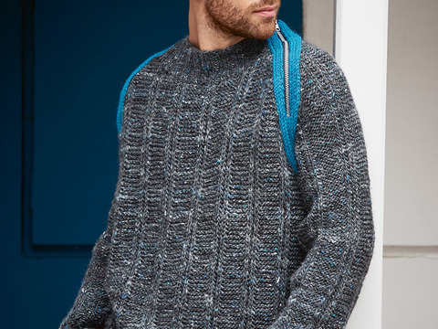 Strickanleitung Tweedpullover Fridolin