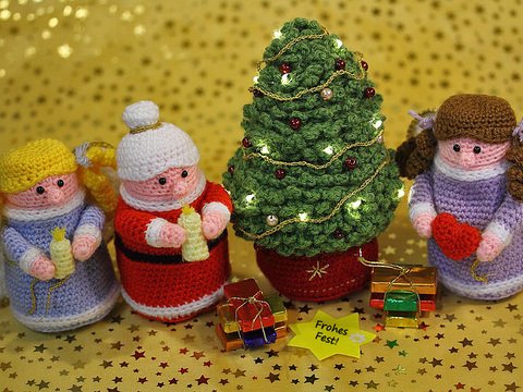 Häkelanleitung Sweepies Ü-Engel, Ü-Oma & Ü-Weihnachtsfrau