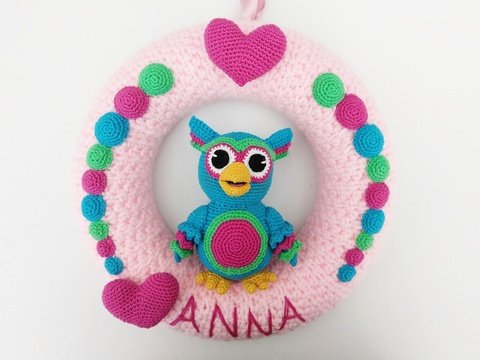 Häkelanleitung Türkranz Eule "Anna"