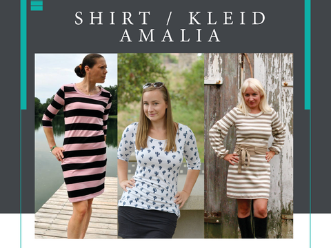 Ebook Shirt Kleid  AMALIA Gr. XS-XXXL