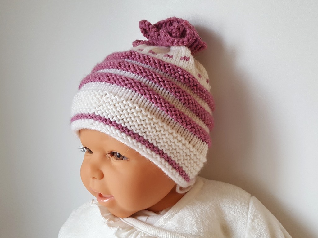 Strickanleitung Babymütze, Baby-Mütze ca. 0 - 5 Monate