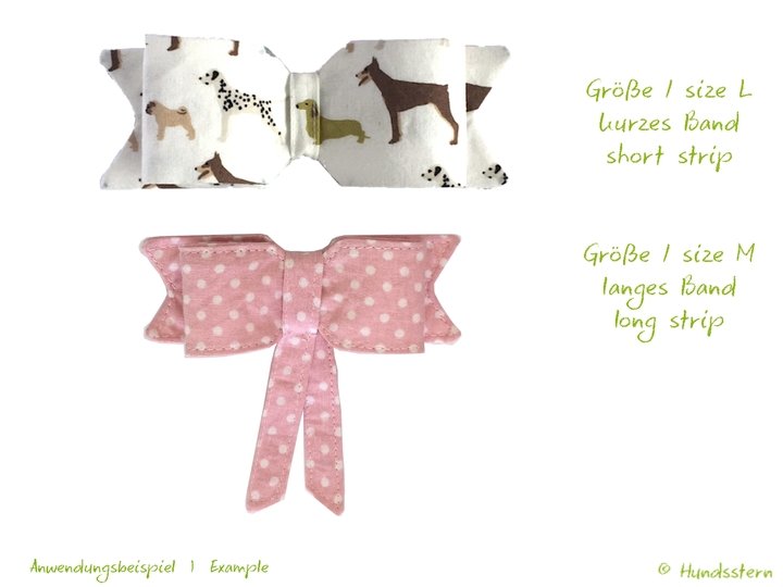 JANE Bow for Dog Collar in 3 sizes- Sewing Pattern