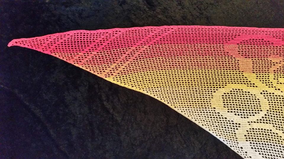 Teddybär, Motivtuch, Häkeltuch, Dreieckstuch