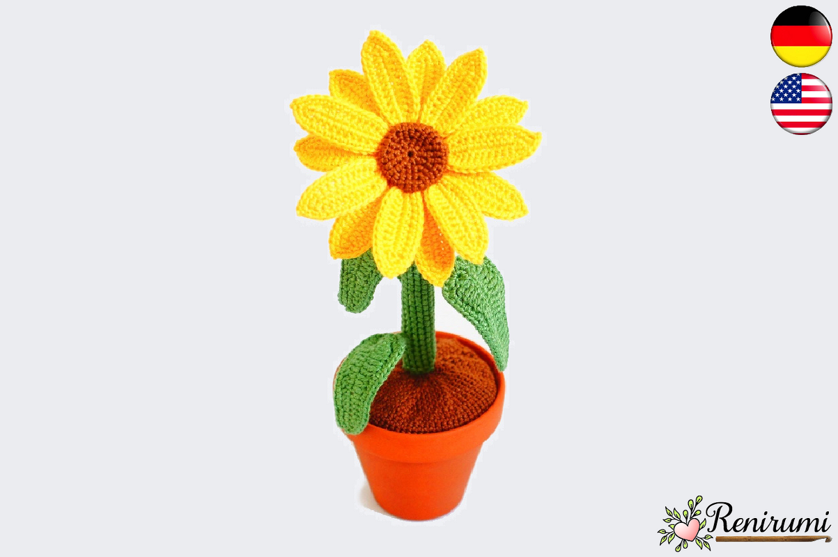 Häkelanleitung Sonnenblume