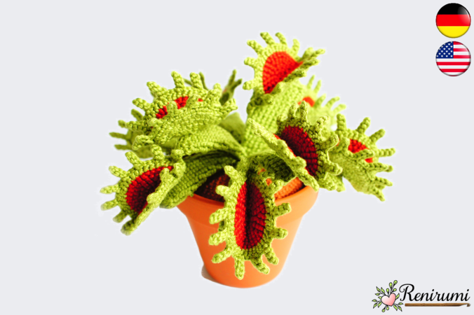 Crochet pattern Venus Flytrap
