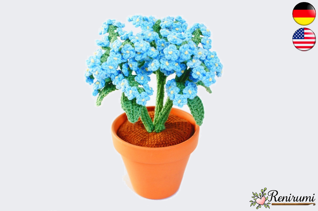 Häkelanleitung Vergissmeinnicht