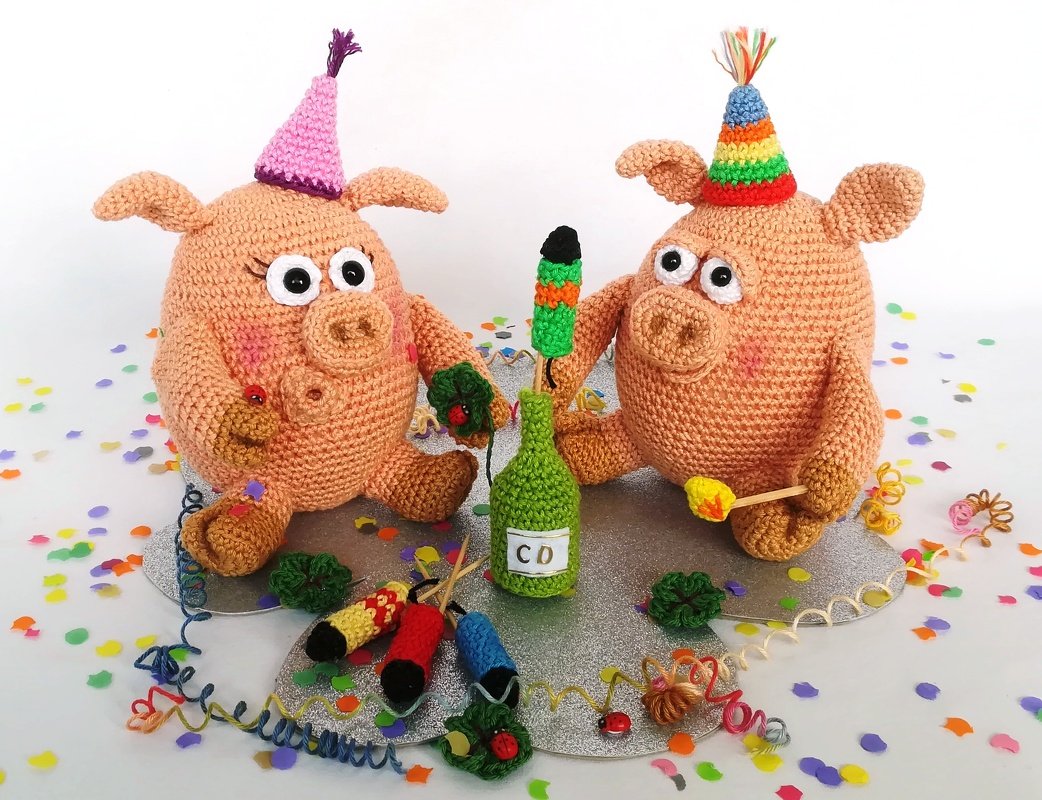 New Year's Eve Party Pigs - Crochet pattern - Image 5