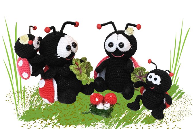 Ladybug - Family Pattern Amigurumi