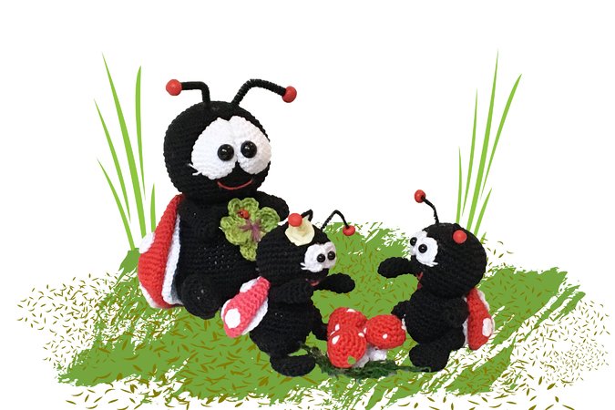 Ladybug - Family Pattern Amigurumi