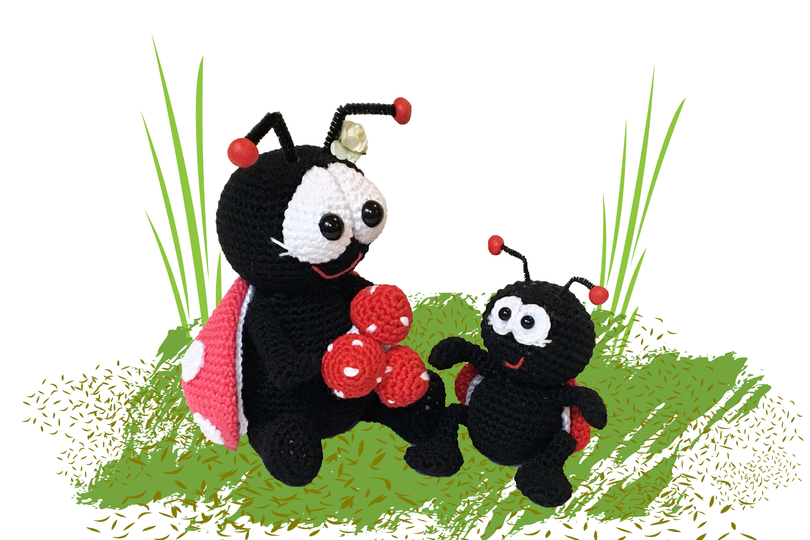 Marienkäferfamilie Häkelanleitung Amigurumi