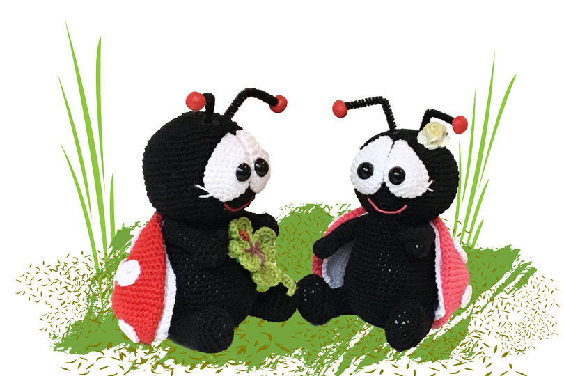 Marienkäferfamilie Häkelanleitung Amigurumi