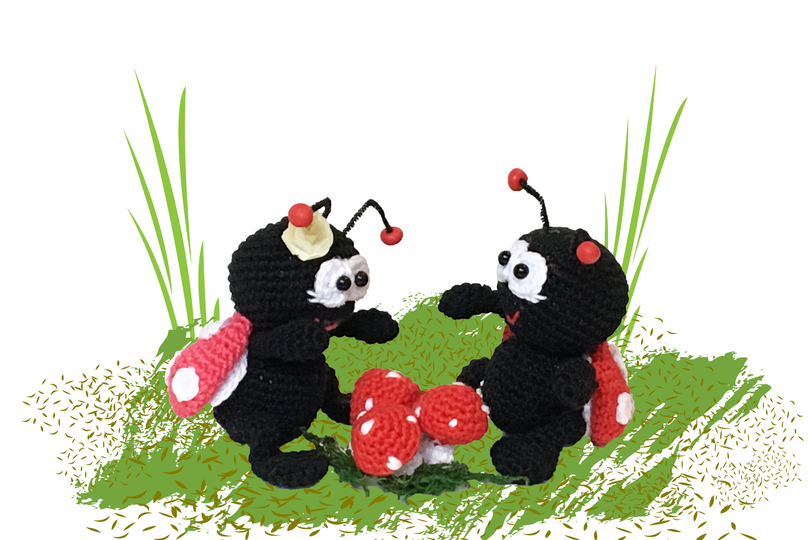 Marienkäferfamilie Häkelanleitung Amigurumi