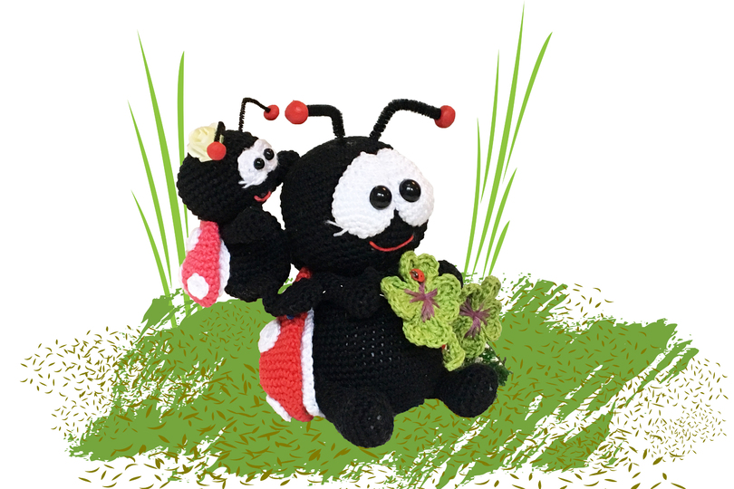 Marienkäferfamilie Häkelanleitung Amigurumi