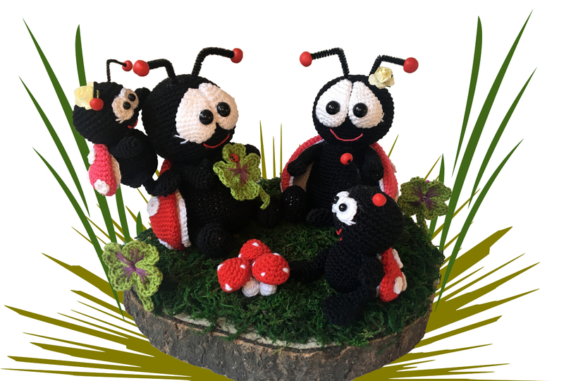 Marienkäferfamilie Häkelanleitung Amigurumi