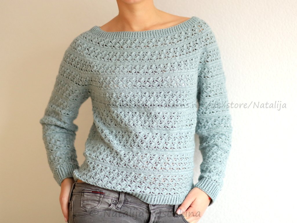Warm, bequem um gemütlich - Häkelanleitung für Pullover - Bild 7