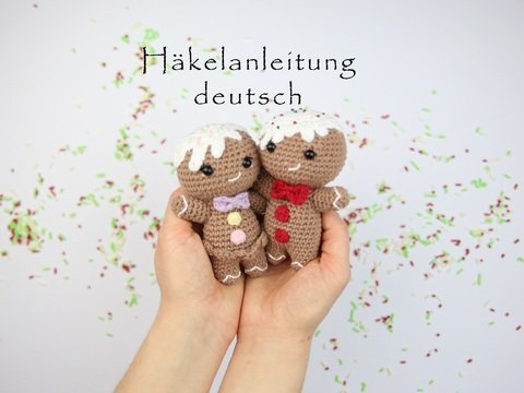 Lebkuchenpaar häkeln • PDF Häkelanleitung • Deutsch • Amigurumi