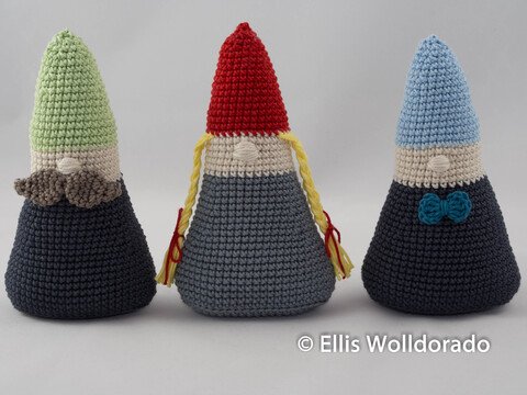 Wichtel Dreigestirn, Häkelanleitung