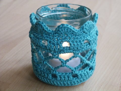 Häkelanleitung für eine Windlicht-Husse
