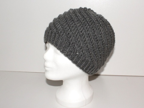 Strickanleitung Spiralmütze unisex, Kopfumfang ca. 54 - 58 cm
