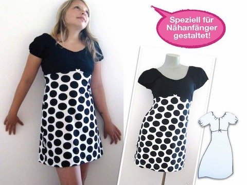 Claire Jerseykleid E-BOOK Kleid in 10 Größen von 32 bis 50 Nähanleitung mit Schnittmuster Design von firstloungeberlin