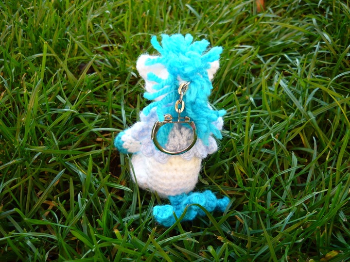 Häkelanleitung Pegasus sitzend Schlüsselanhänger / Geschankanhänger