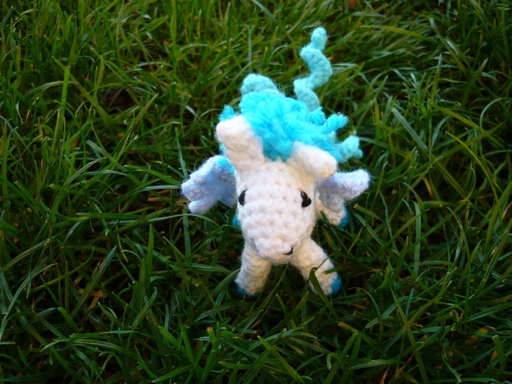 Häkelanleitung Pegasus stehend Schlüsselanhänger / Geschankanhänger