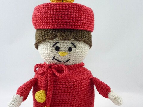 Kerze Pamela - die Lady in red, Häkelanleitung