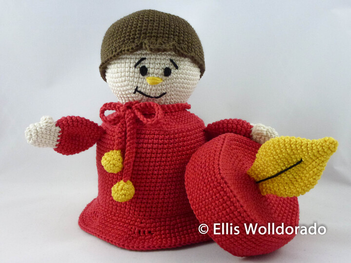 Kerze Pamela - die Lady in red, Häkelanleitung