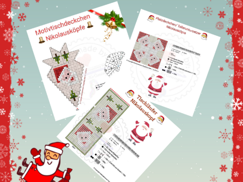 Tischläufer,  Telleruntersetzer u. Tischdecke Nikolaus Kopf