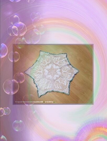 Sternentischdecke mit Engelflügel + Herzen die einen Stern ergeben