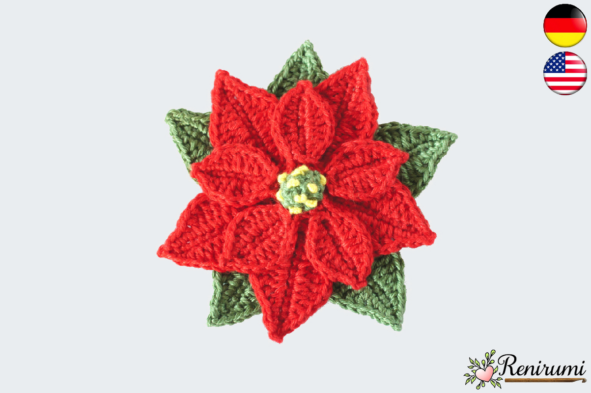 Crochet pattern application poinsettia