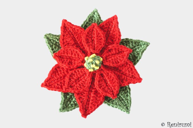 Crochet pattern application poinsettia