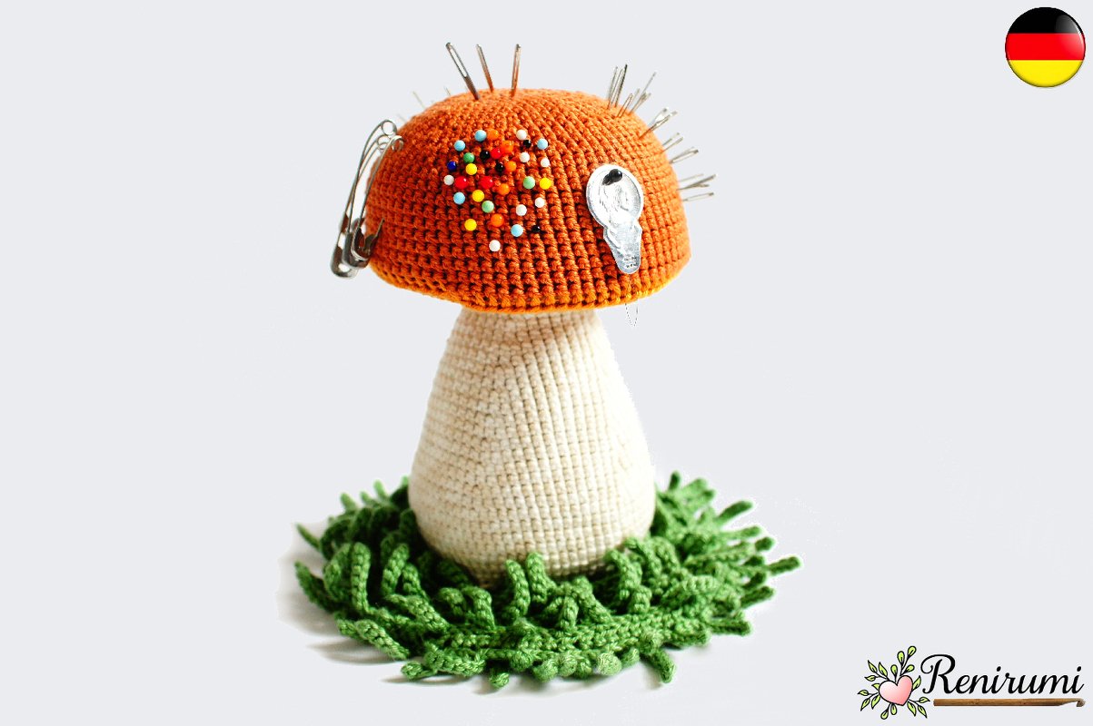 Häkelanleitung Nadelkissen Steinpilz
