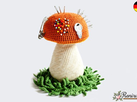 Häkelanleitung Nadelkissen Steinpilz