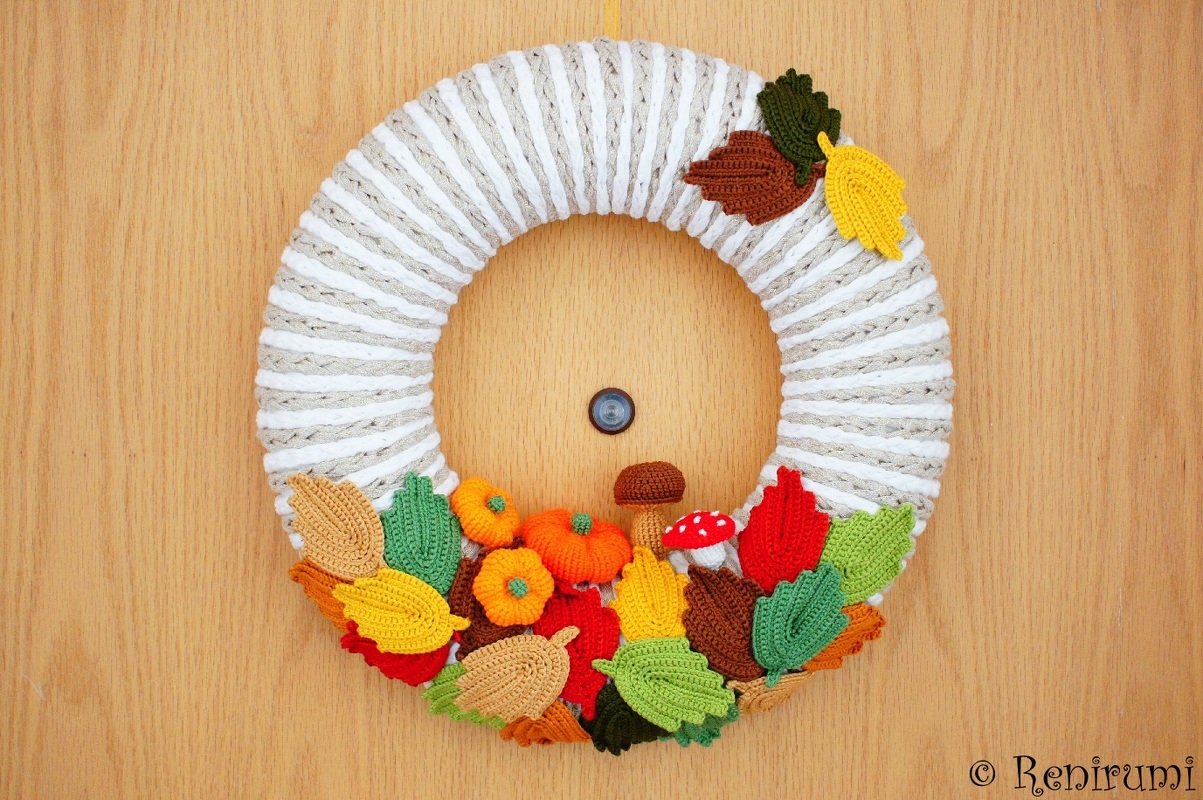 Häkelanleitung Türkranz Herbst