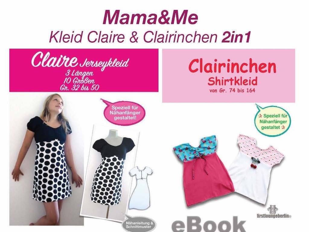 Mama&amp;Me Claire &amp; Clairinchen Jerseyleid - Kleid Sommerkleid für Mutter Kind Nähanleitung mit Schnittmuster Design von firstloungeberlin